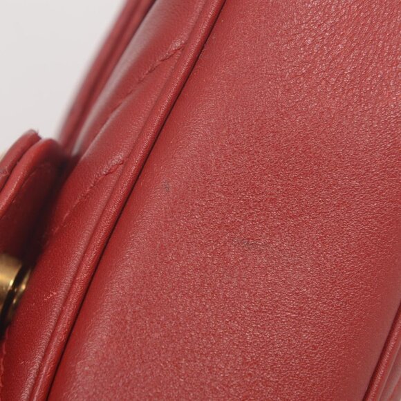 ♥️ Gucci GG Marmont V Small Red Crossbody Bag ♥️ - Picture 9 of 16